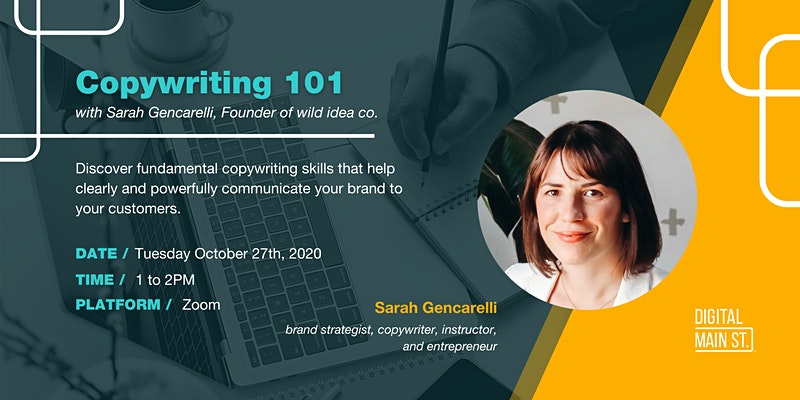 copywriting 101 event banner