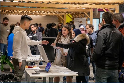 Job candidates at a Career Fair at Invest Ottawa