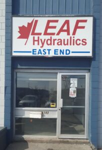 The entrance to the east end location of Leaf Hydraulics.