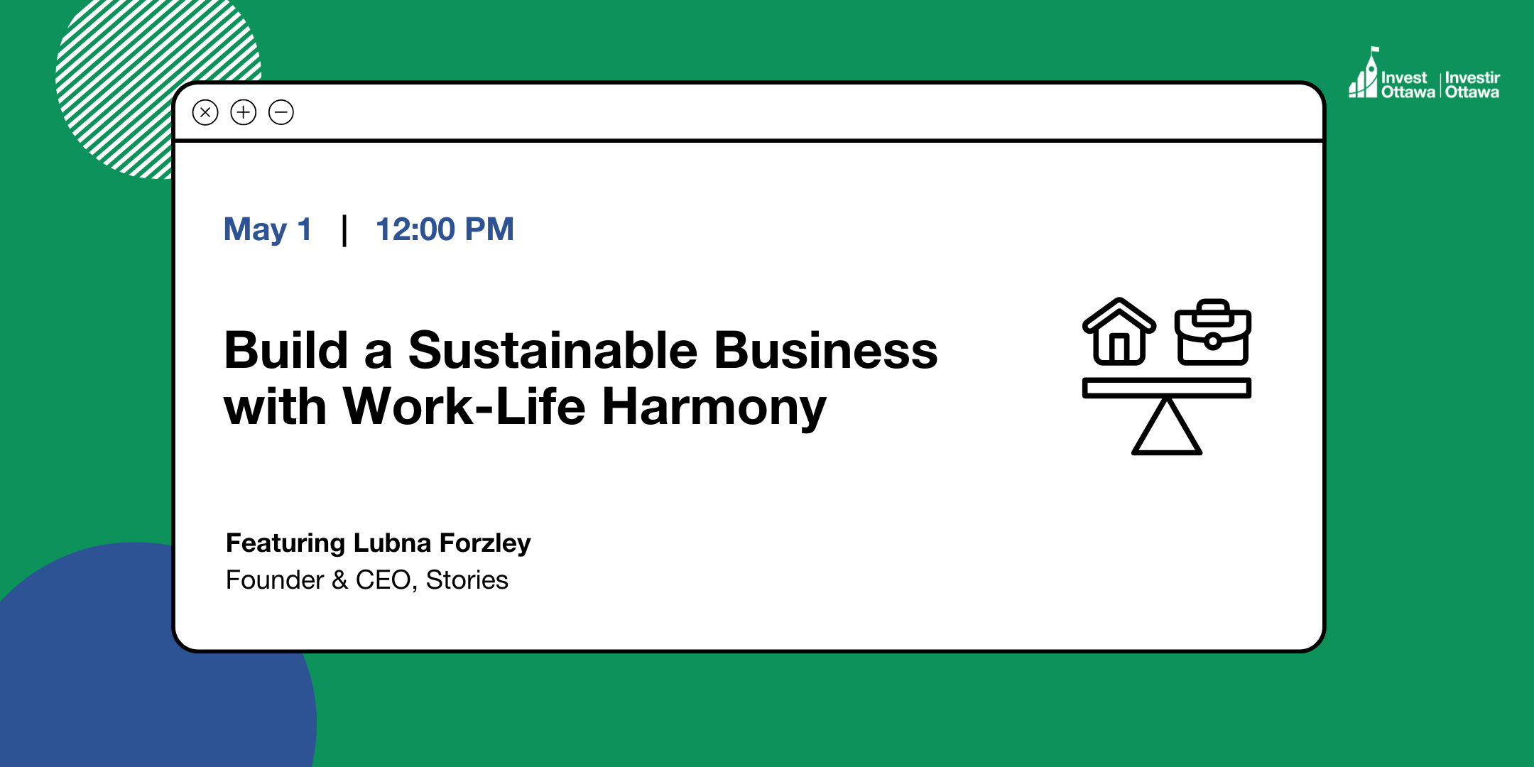 Build a Sustainable Business with Work-Life Harmony (In Person)