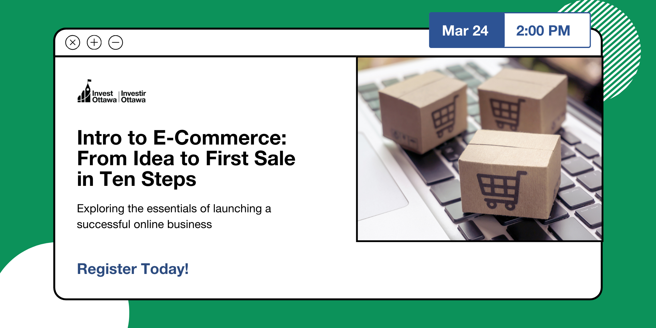 Intro to E-Commerce: From Idea to First Sale in Ten Steps (Virtual)