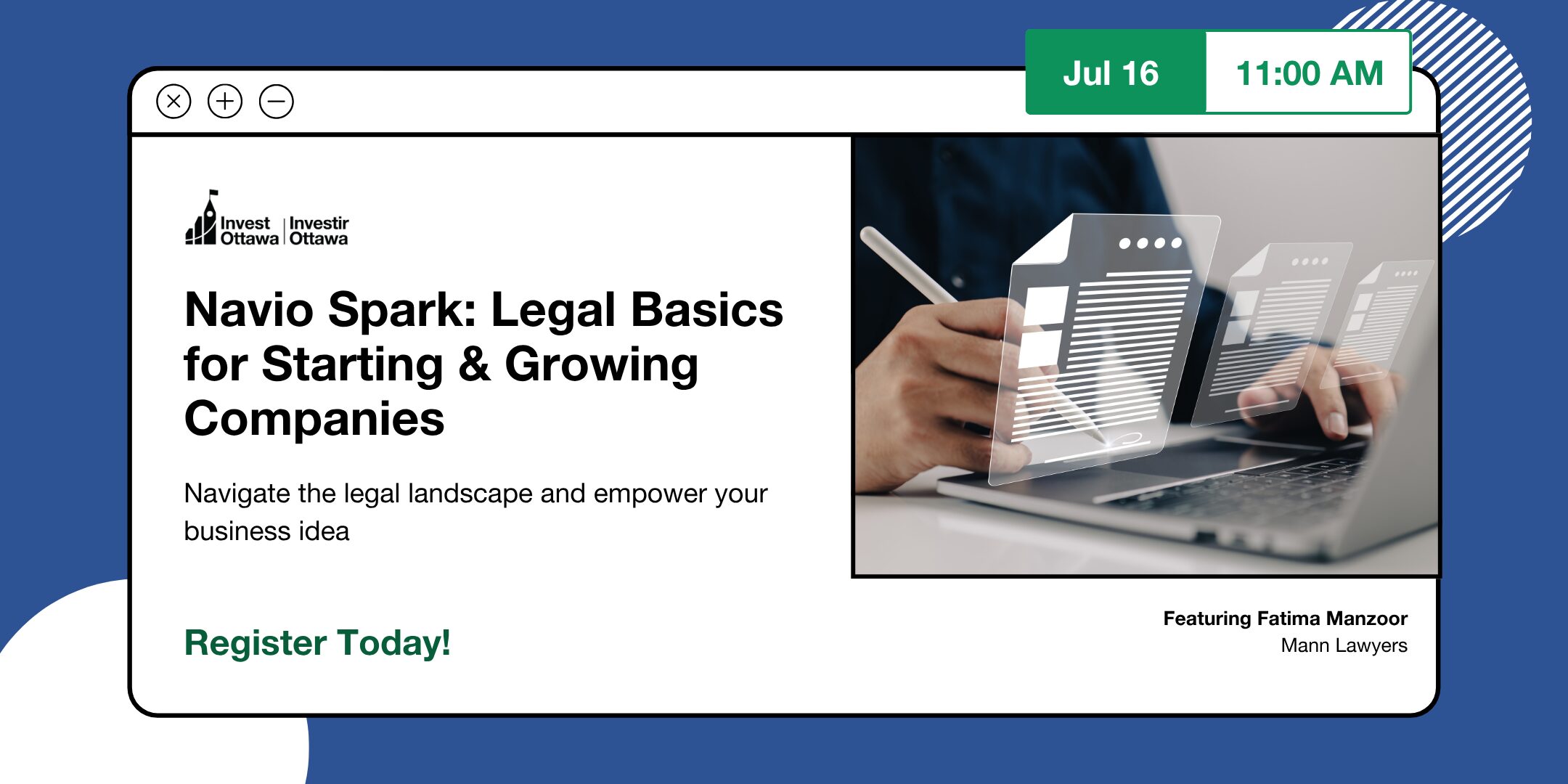 Navio Spark: Legal Basics for Starting & Growing Companies (In Person)