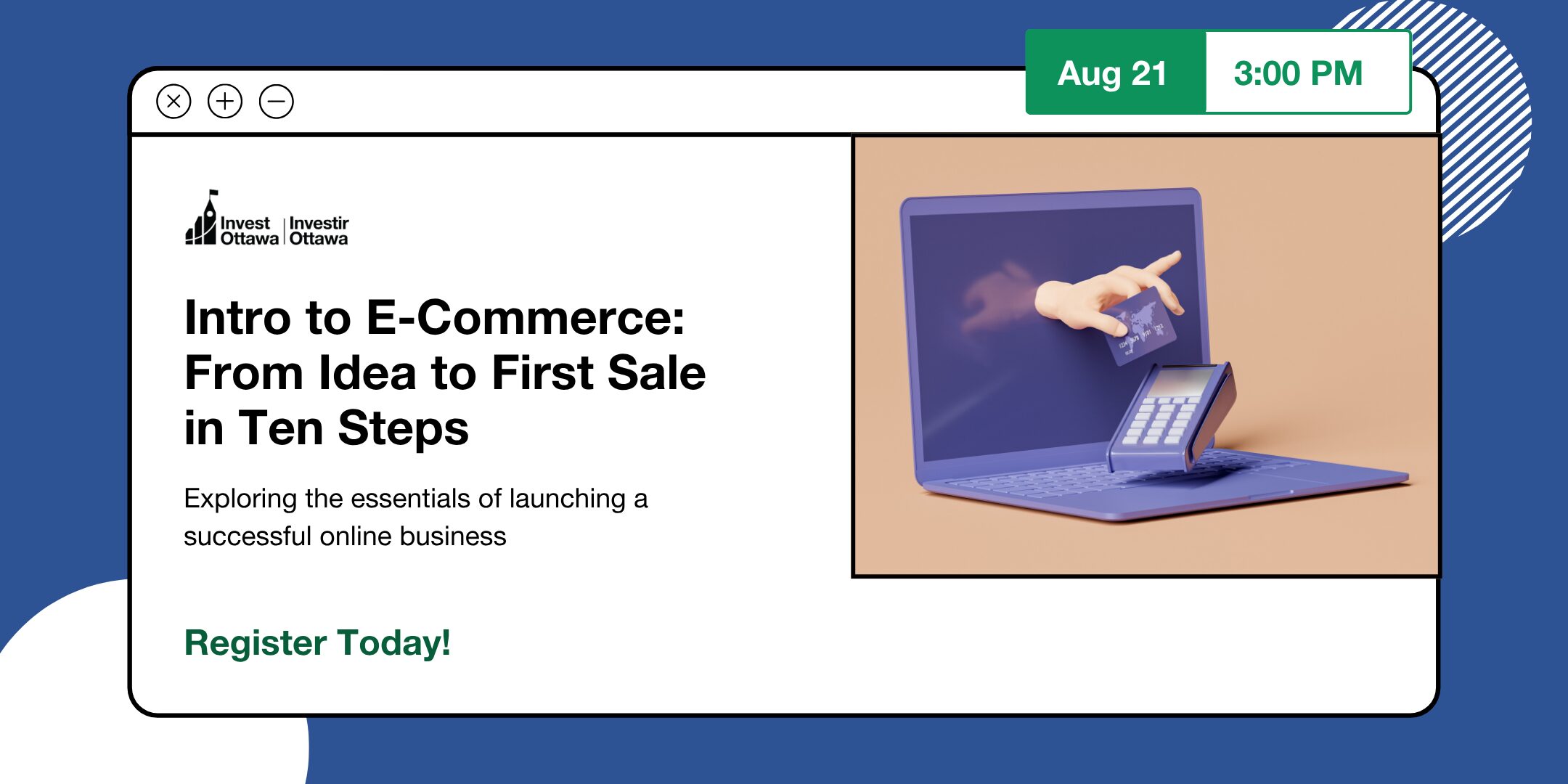 Intro to E-Commerce: From Idea to First Sale in Ten Steps (Virtual)