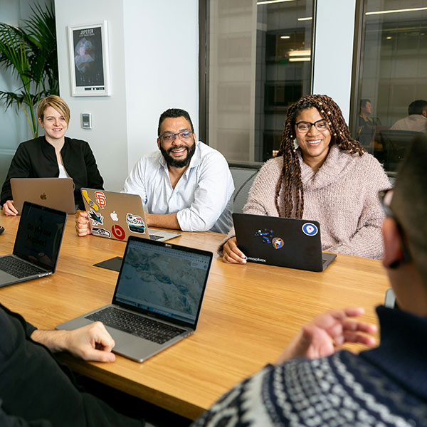 Team in a meeting