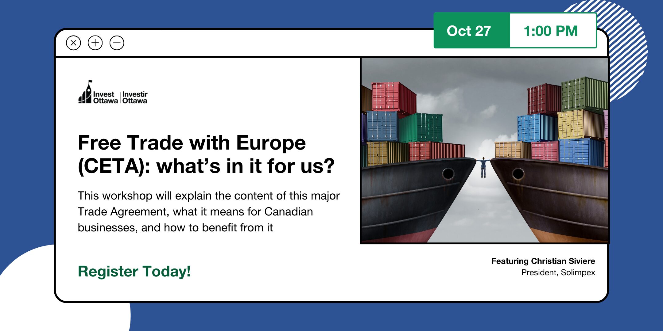 Free Trade with Europe (CETA): what’s in it for us? (Virtual)