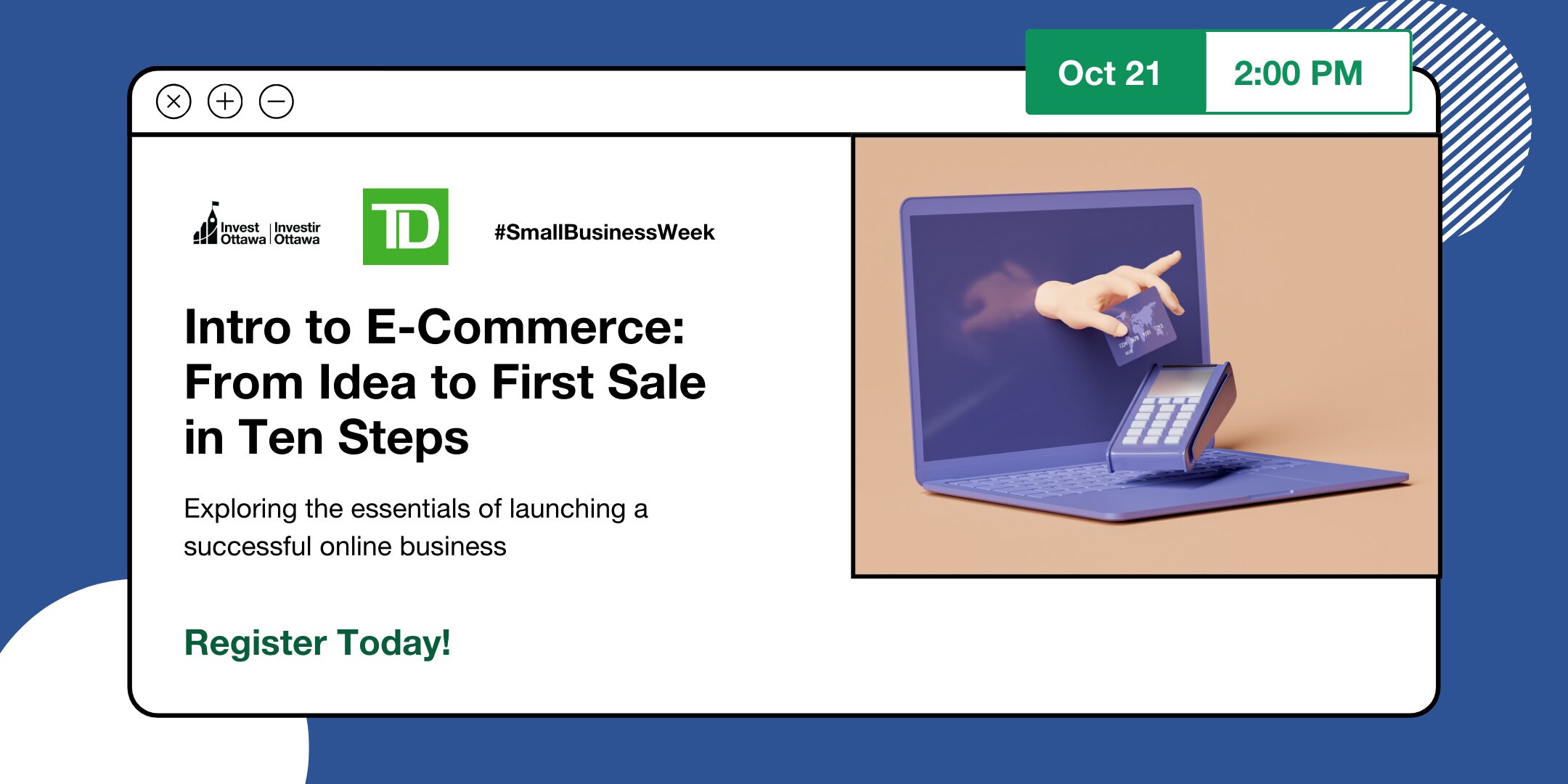 Intro to E-Commerce: From Idea to First Sale in Ten Steps (Virtual)