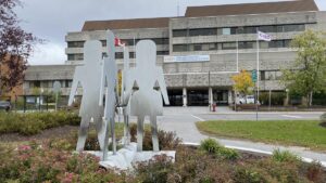 An image of the entrance to Children's Hospital of Eastern Ontario in Ottawa.