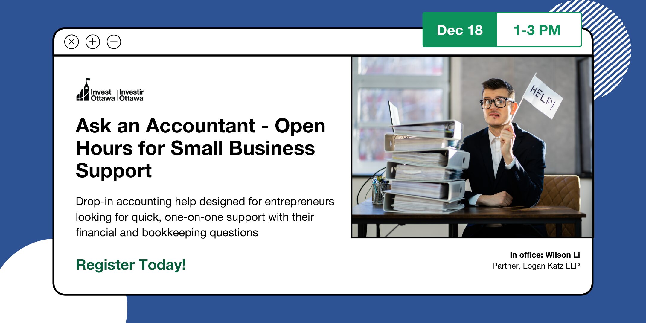 Ask an Accountant – Open Hours for Small Business Support (In Person)