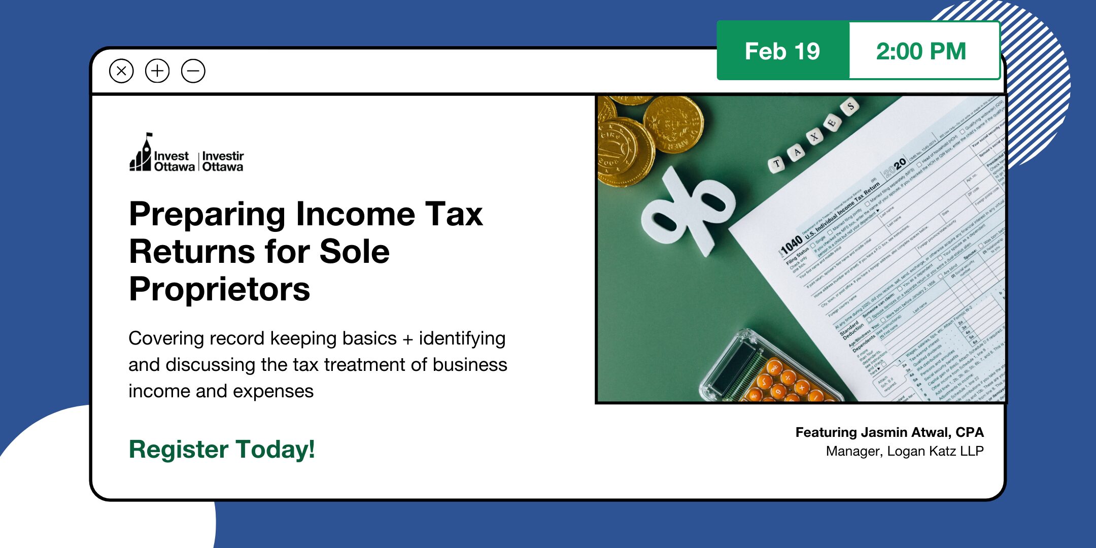Preparing Income Tax Returns for Sole Proprietors (Virtual)