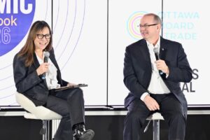 Ottawa Board of Trade's Sueling Ching and Kevin Reed, President of the COO of the DSRB. 