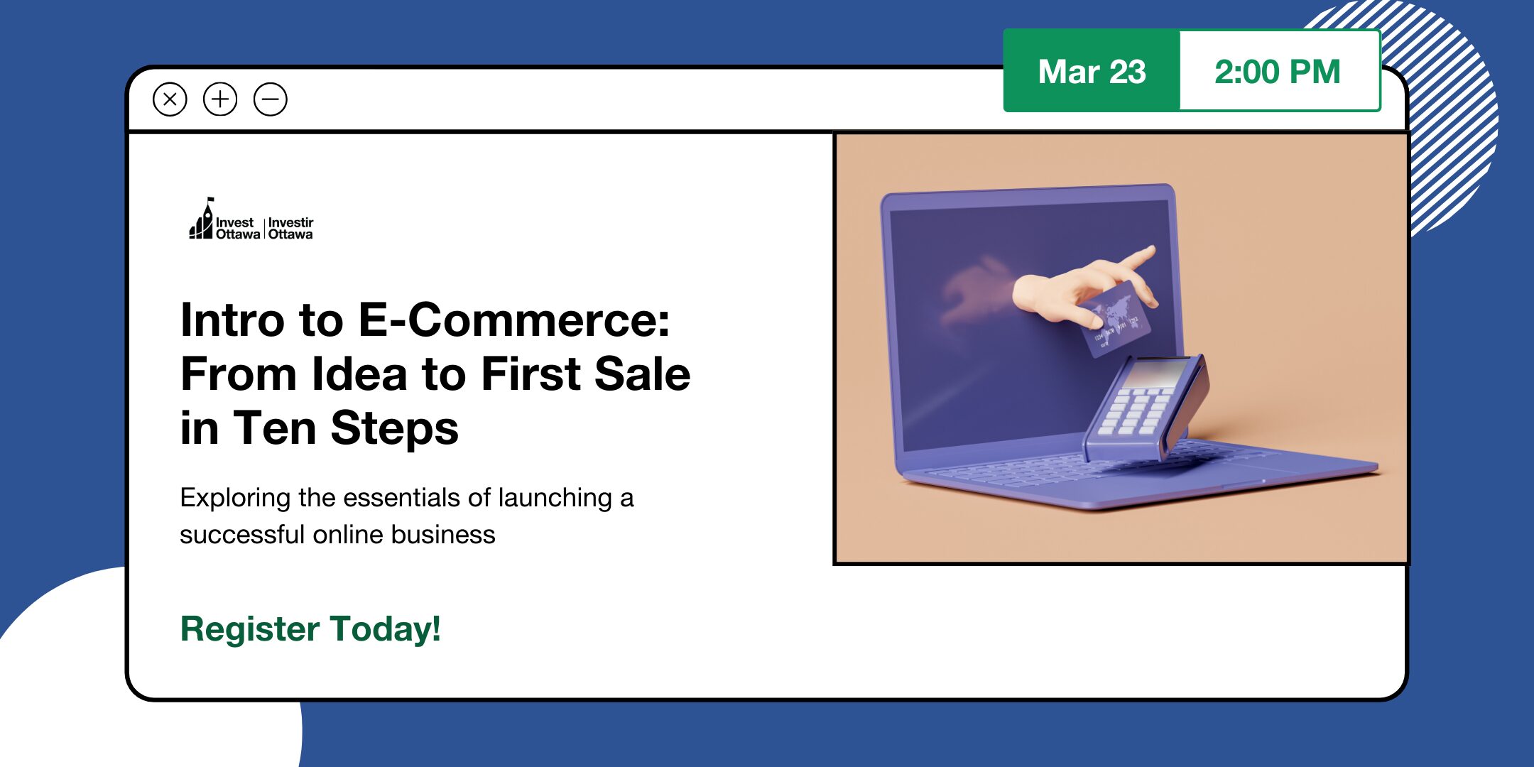 Intro to E-Commerce: From Idea to First Sale in Ten Steps (Virtual)