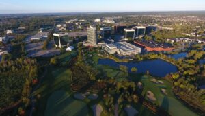 An arial image of the Kanata North tech park in Ottawa.